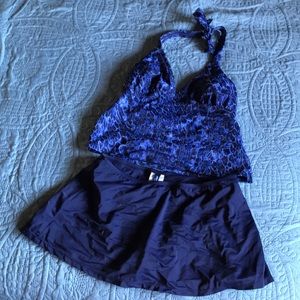 Ladies Jantzen blue tankini swimsuit